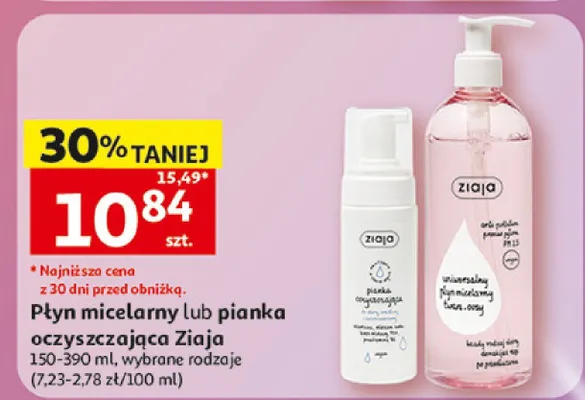 Płyn micelarny Ziaja promocja w Auchan