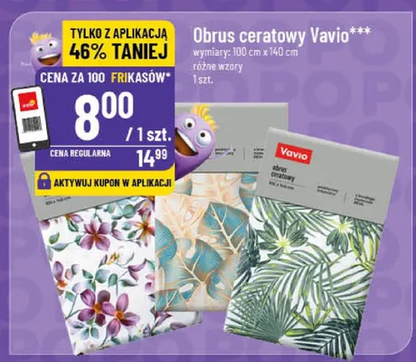 Obrus ceratowy Vayio wymiary: 100 cm x 140 cm różne wzory promocja w POLOmarket