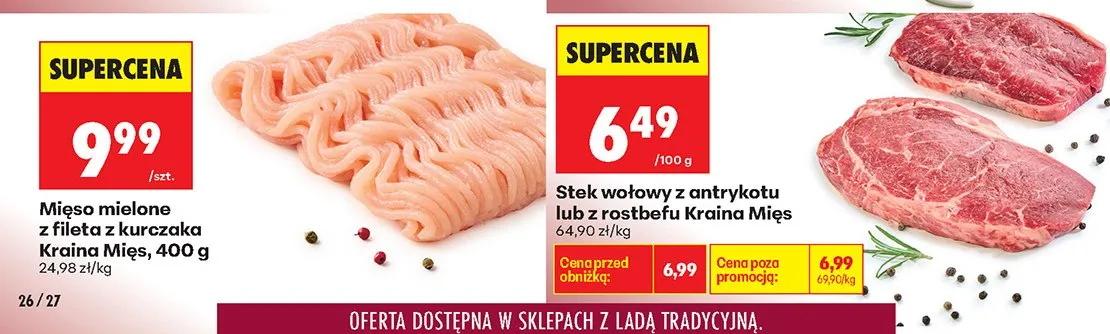 Mięso mielone z fileta z kurczaka promocja w Biedronka