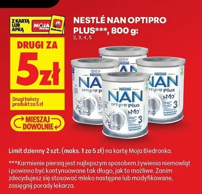Mleko modyfikowane Nestlé NAN Optipro Plus 4 promocja w Biedronka