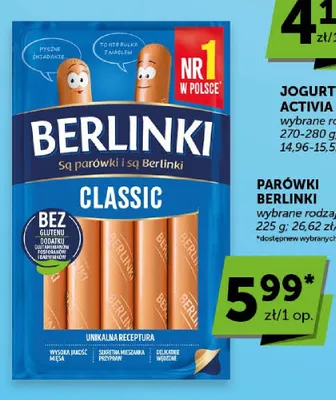 Parówki Berlinki Classic promocja w Euro Sklep