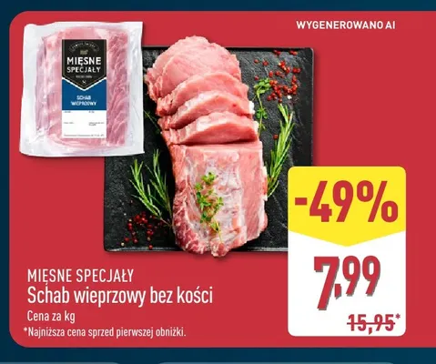 Schab wieprzowy bez kości Mięsne Specjały promocja w Aldi