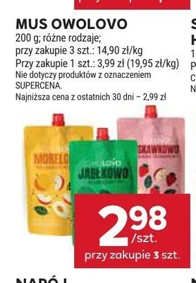 Mus owocowy Owolovo Morelowo promocja w Stokrotka