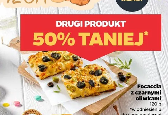 Focaccia z czarnymi oliwkami promocja w Netto