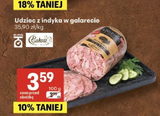 Udziec z indyka w galarecie Łukosz promocja w Delikatesy Centrum
