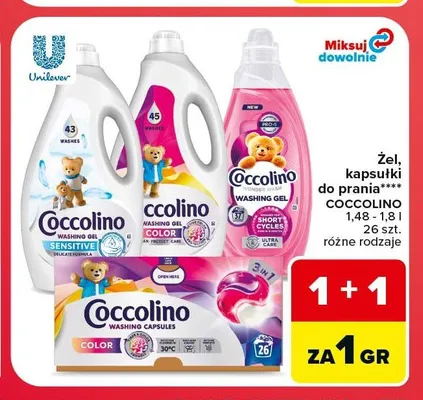 Kapsułki do prania Coccolino Care Color promocja w Carrefour Market