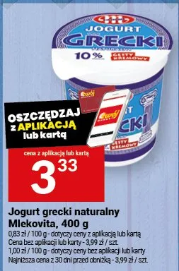 Jogurt grecki naturalny promocja w Twój Market
