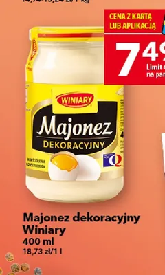 Majonez dekoracyjny Winiary promocja w LEWIATAN