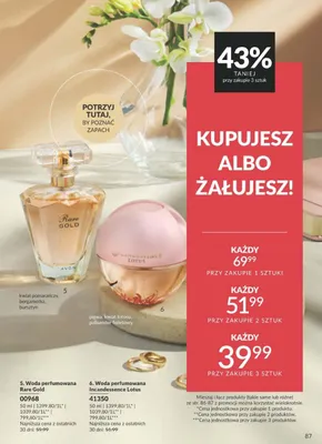 Woda perfumowana Rare Gold promocja w AVON