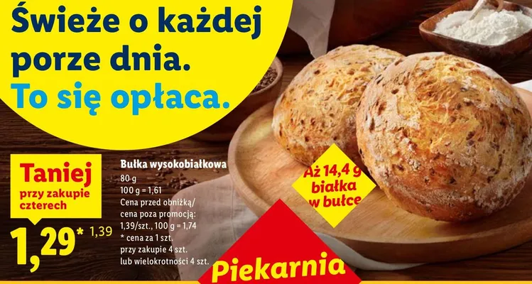 Bułka wysokobiałkowa promocja w Lidl