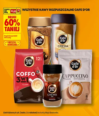 Kawa rozpuszczalna Cafe d'Or Crema o smaku czekoladowym promocja w Biedronka
