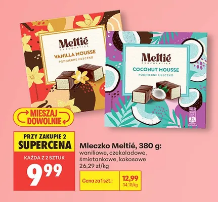 Mleczko Meltié śmietankowe promocja w Biedronka