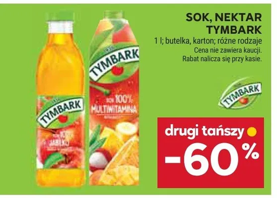 Sok, nektar tymbark promocja w Stokrotka