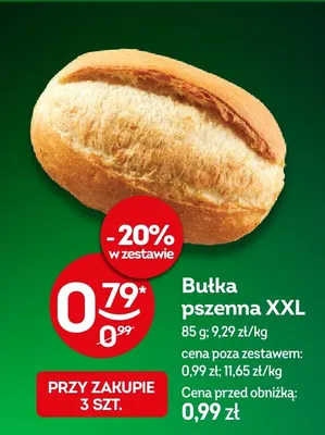 Bułka pszenna XXL promocja w Żabka