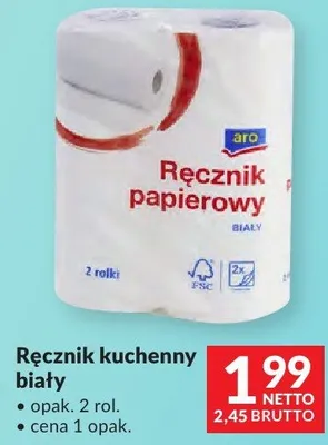 Ręcznik kuchenny biały ARO promocja w Makro