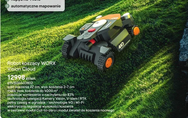 Robot koszący Vision Cloud promocja w Castorama