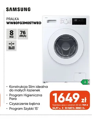 Pralka WW80FG3M05TWEO Samsung promocja w Max Elektro