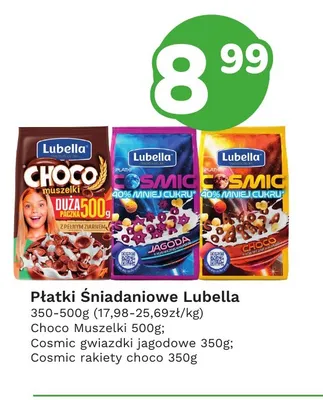Płatki śniadaniowe Cosmic gwiazdki jagodowe Lubella promocja w Limonka