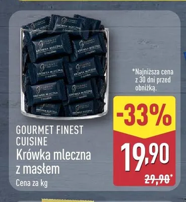 Krówka mleczna z masłem Gourmet Finest Cuisine promocja w Aldi