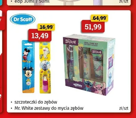 Zestaw do mycia zębów dla dzieci Mr. White promocja w Drogeria Kosmyk
