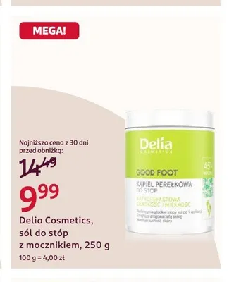 Sól do stóp z mocznikiem Delia Cosmetics Good Foot promocja w Rossmann