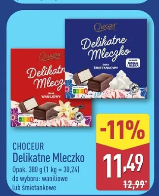Delikatne Mleczko waniliowe Choceur promocja w Aldi