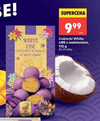 Cukierki White UBE z nadzieniem promocja w Biedronka