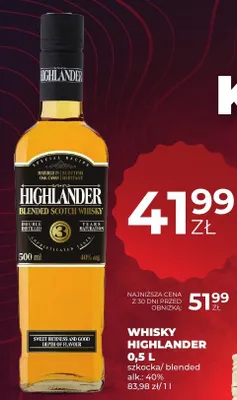 Whisky blended scotch whisky promocja w Duży Ben