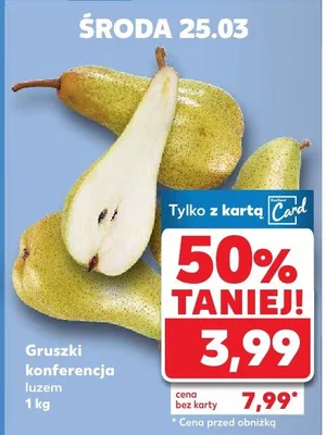 Gruszki konferencja luzem promocja w Kaufland