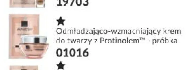 Odmładzająco-wzmacniający krem do twarzy z Protinolem Anew próbka promocja w AVON