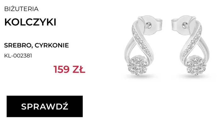 Kolczyki srebrne z cyrkoniami Briju KL-002381