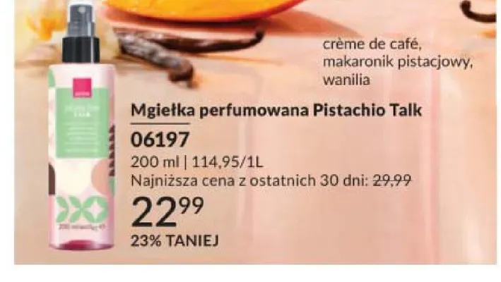 Mgiełka perfumowana Avon Pistachio Talk promocja w AVON