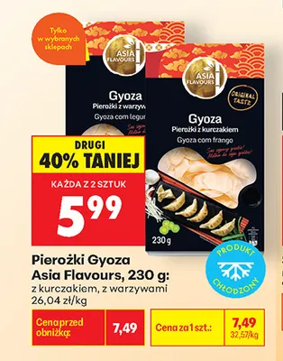 Pierożki Gyoza Asia Flavours z kurczakiem promocja w Biedronka