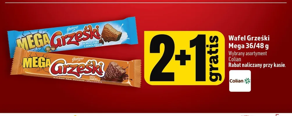 Wafel Grześki Mega toffi promocja w TOPAZ