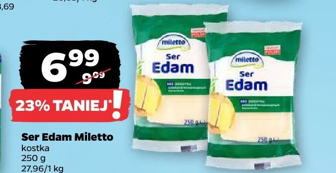 Ser Edam Miletto kostka promocja w Netto