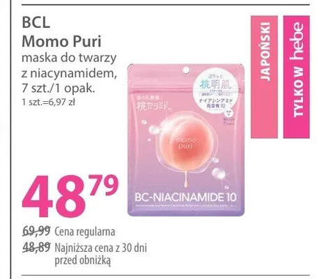 Maska do twarzy BCL Momo Puri promocja w Hebe