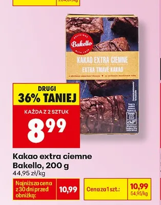 Kakao extra ciemne Bakello promocja w Biedronka