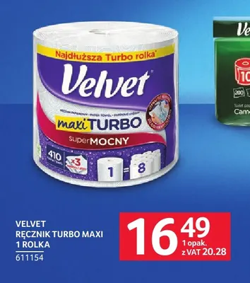 Ręcznik papierowy Velvet Turbo Maxi 1 rolka promocja w Selgros