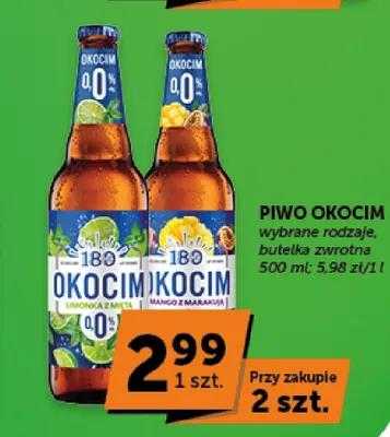 Piwo bezalkoholowe Okocim Limonka z Miętą promocja w ABC