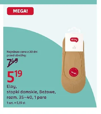 Stopki damskie Eloy promocja w Rossmann