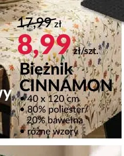 Bieżnik Cinnamon 40x120 cm promocja w Salony Agata