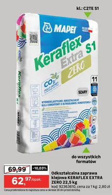 Odkształcalna zaprawa klejowa Keraflex Extra Zero S1 promocja w Leroy Merlin