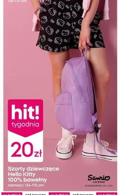 Szorty dziewczęce Hello Kitty promocja w Pepco