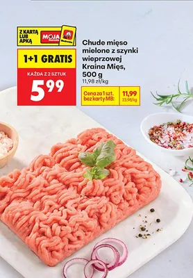 Chude mięso mielone z szynki wieprzowej promocja w Biedronka