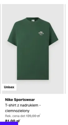 T-shirt Nike Sportswear z nadrukiem ciemnozielony promocja w Lounge by Zalando