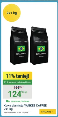 Kawa ziarnista YANKEE CAFFEE Brazylia 2-pak 1 kg promocja w ERLI