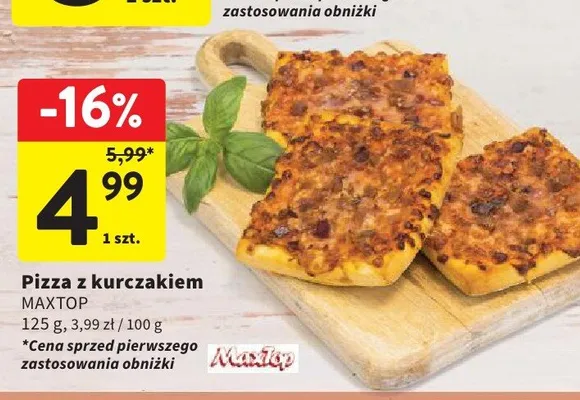 Pizza z kurczakiem MAXTOP promocja w Intermarche