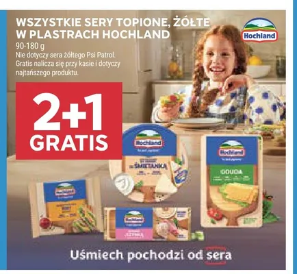 Ser gouda w plastrach Hochland promocja w Stokrotka