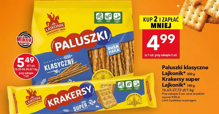 Krakersy super Lajkonik promocja w LEWIATAN