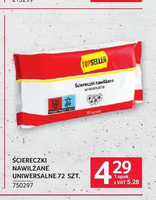 Ściereczki nawilżane uniwersalne Topseller promocja w Selgros